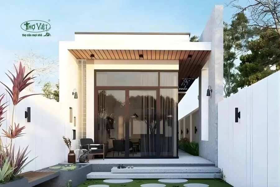 Mẫu nhà cấp 4 đẹp 5×20 hiện đại