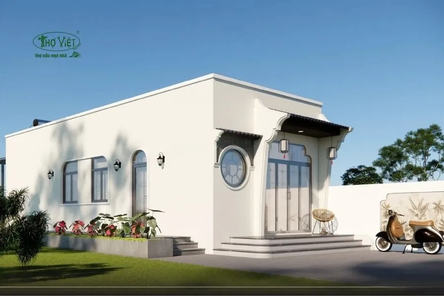 Mẫu nhà cấp 4 đẹp 5×20 hiện đại