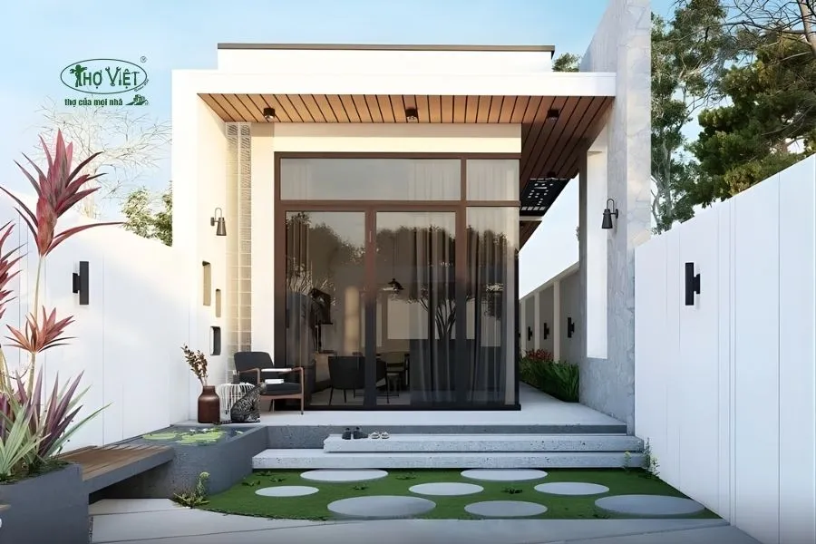 Mẫu nhà cấp 4 giá 100 triệu có sân vườn