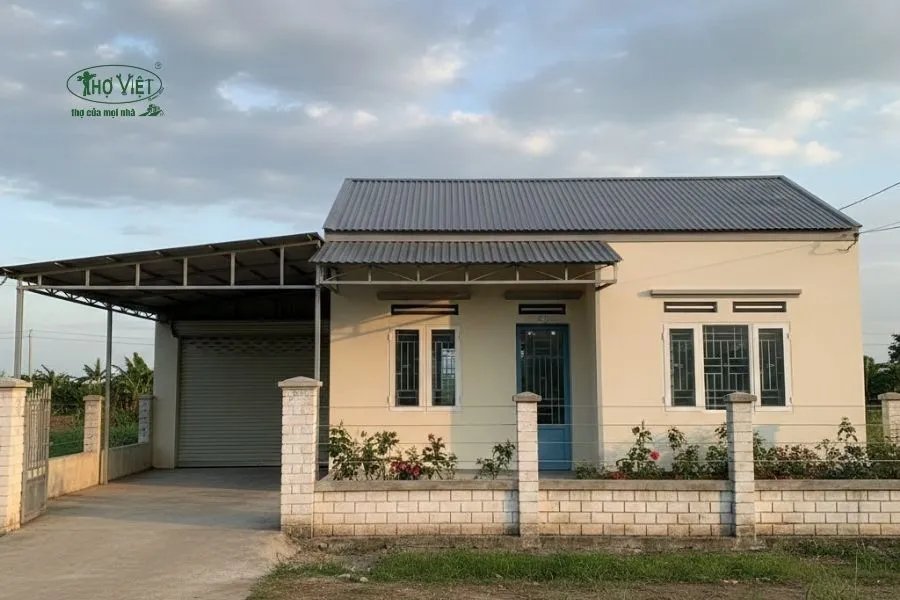 Mẫu nhà cấp 4 đẹp giá rẻ 100 triệu có gara