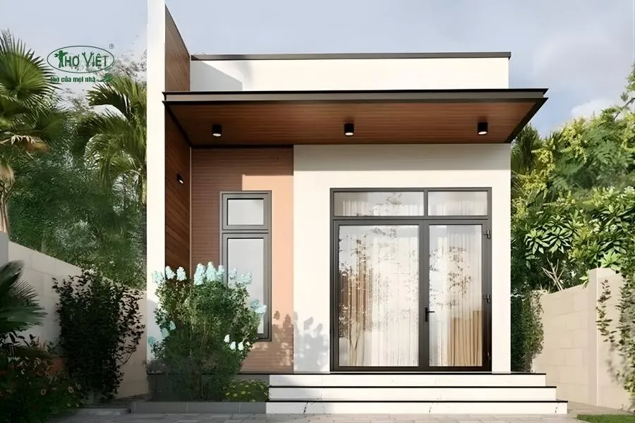 Mẫu nhà cấp 4 mái bằng 100 triệu