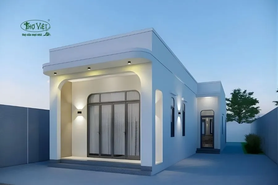 Mẫu nhà cấp 4 mái bằng 100 triệu