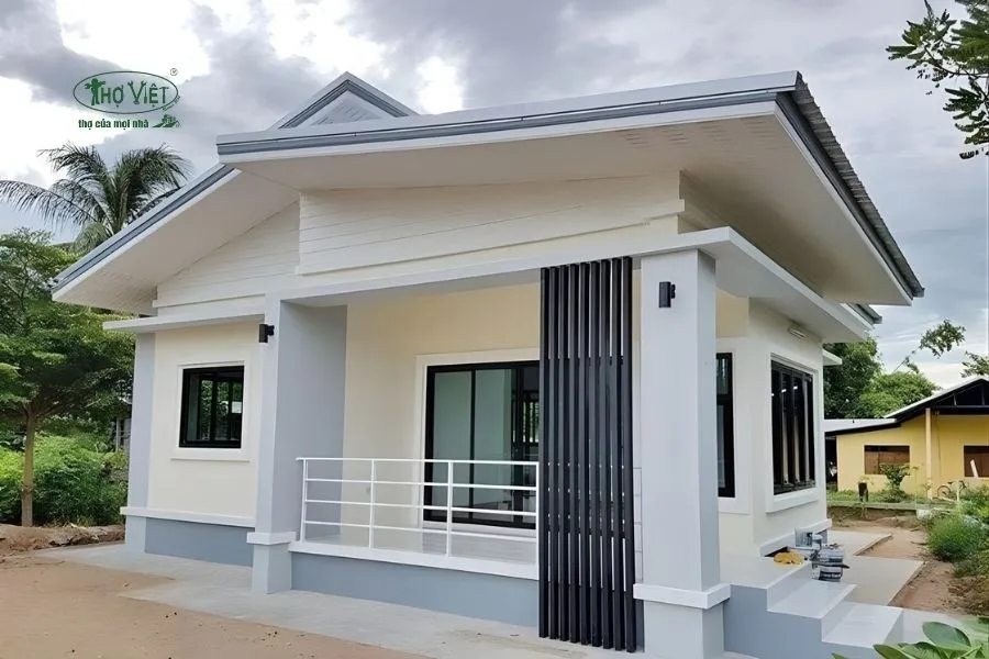 Mẫu nhà cấp 4 mái lệch 100 triệu