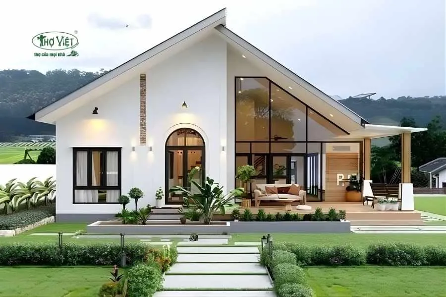 Mẫu nhà cấp 4 mái lệch