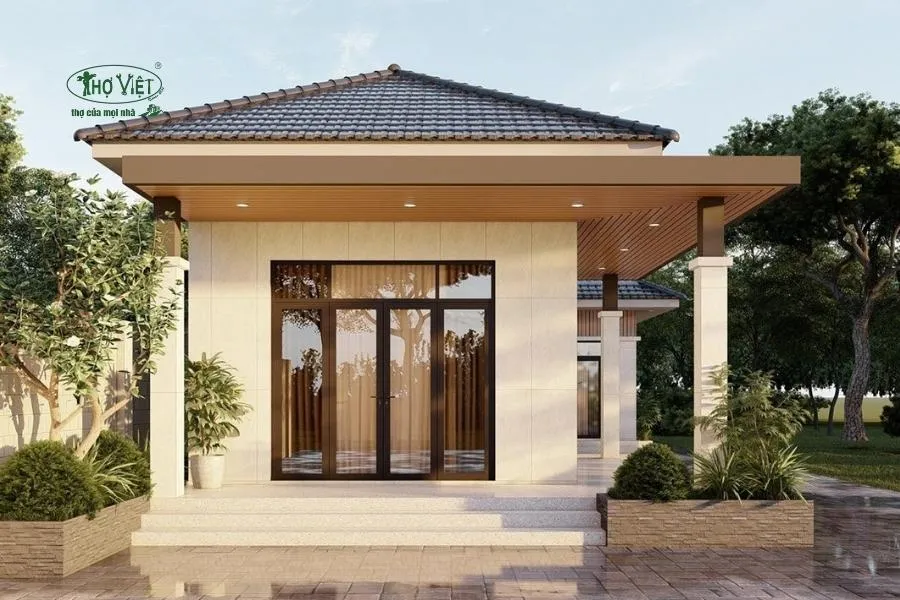Mẫu nhà cấp 4 mái Nhật 100 triệu