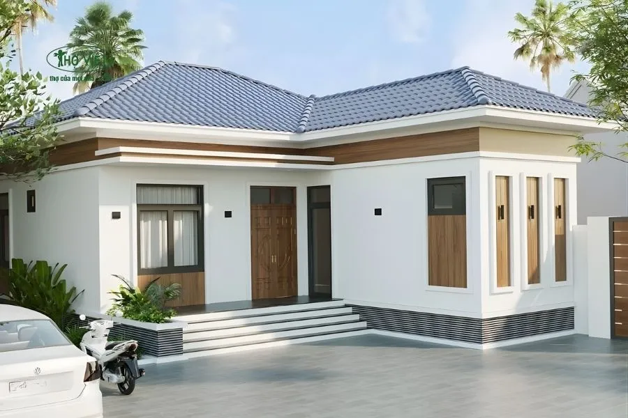 Mẫu nhà cấp 4 mái Nhật