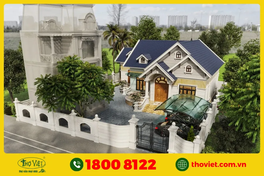 Mẫu nhà cấp 4 mái Thái 3 phòng ngủ đẹp số 11