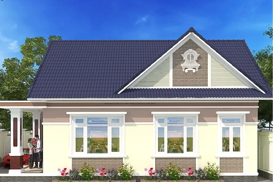 Mẫu nhà cấp 4 mái Thái 8x12m hợp mệnh Thổ