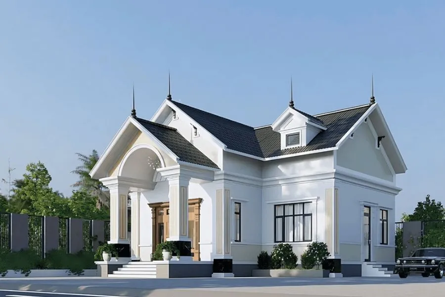 Mẫu nhà cấp 4 mái Thái 8x12m hướng Tây Tứ Trạch