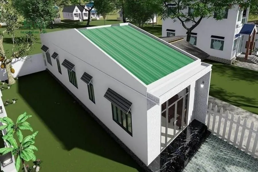 Mẫu nhà cấp 4 mái tôn 100 triệu