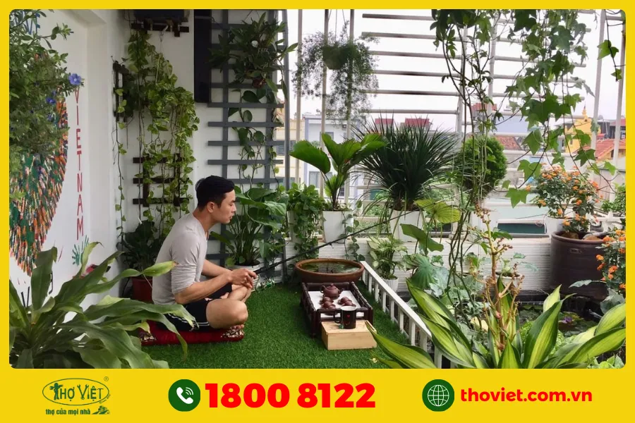 Mẫu nhà có sân thượng đẹp số 8