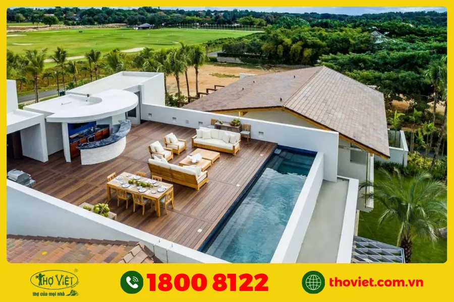 Mẫu nhà có sân thượng đẹp số 18