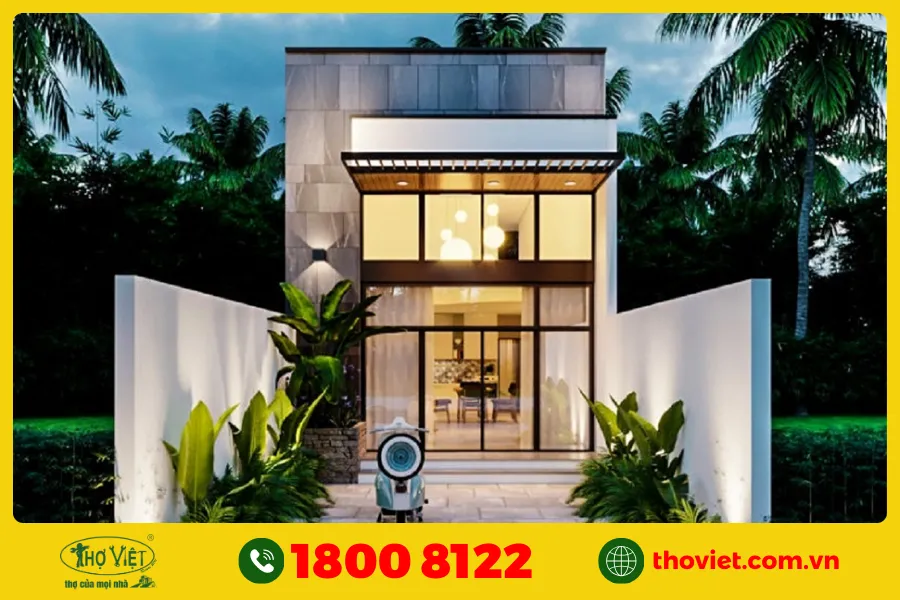 Mẫu nhà đẹp 1 tầng 40m2