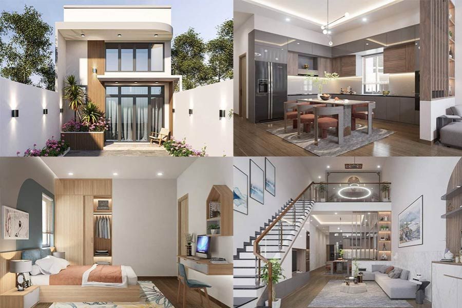 Mẫu nhà gác lửng theo phong cách Mái Bằng