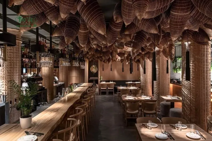 Mẫu nhà hàng có quầy bar – lounge