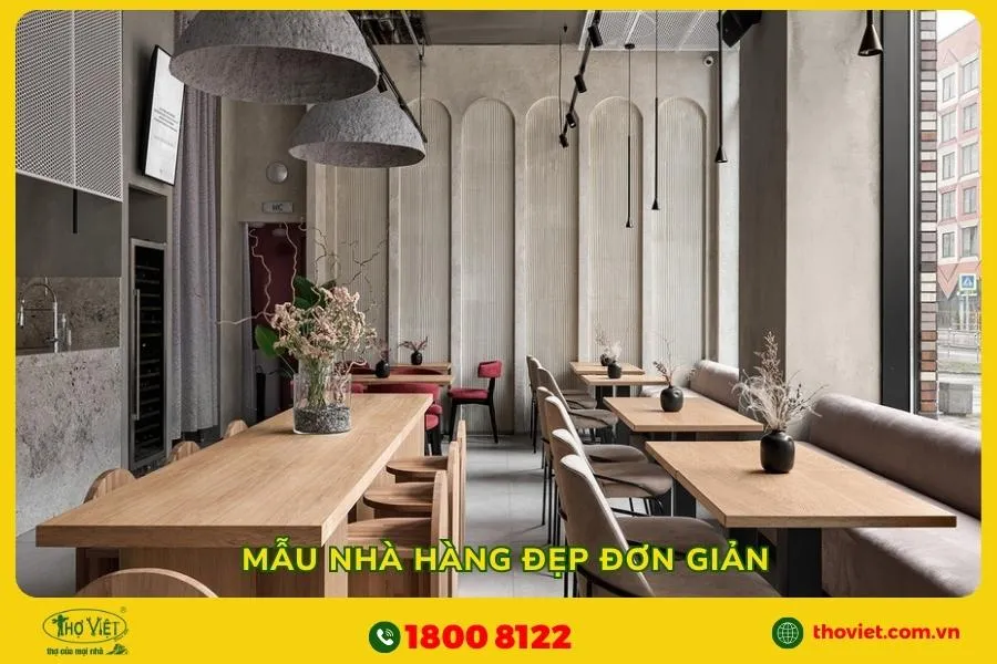 Mẫu nhà hàng đẹp đơn giản