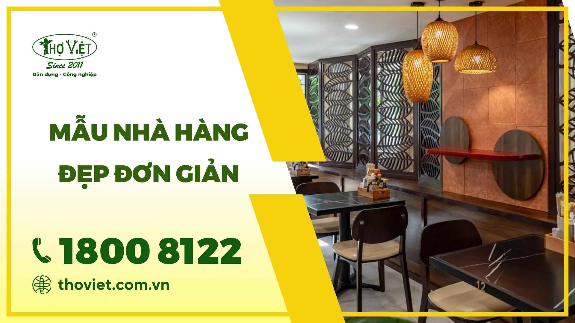 Mẫu nhà hàng đẹp đơn giản