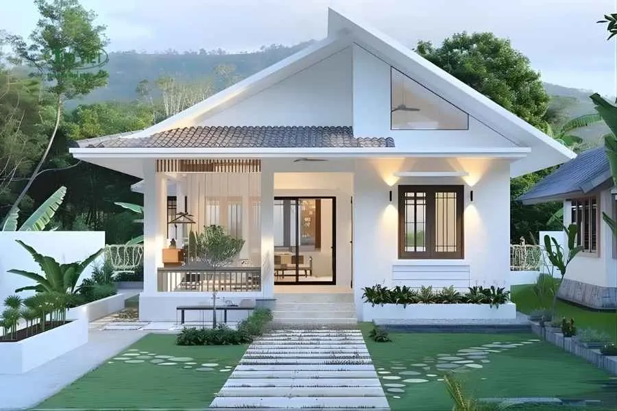 Mẫu nhà mái lệch đơn giản