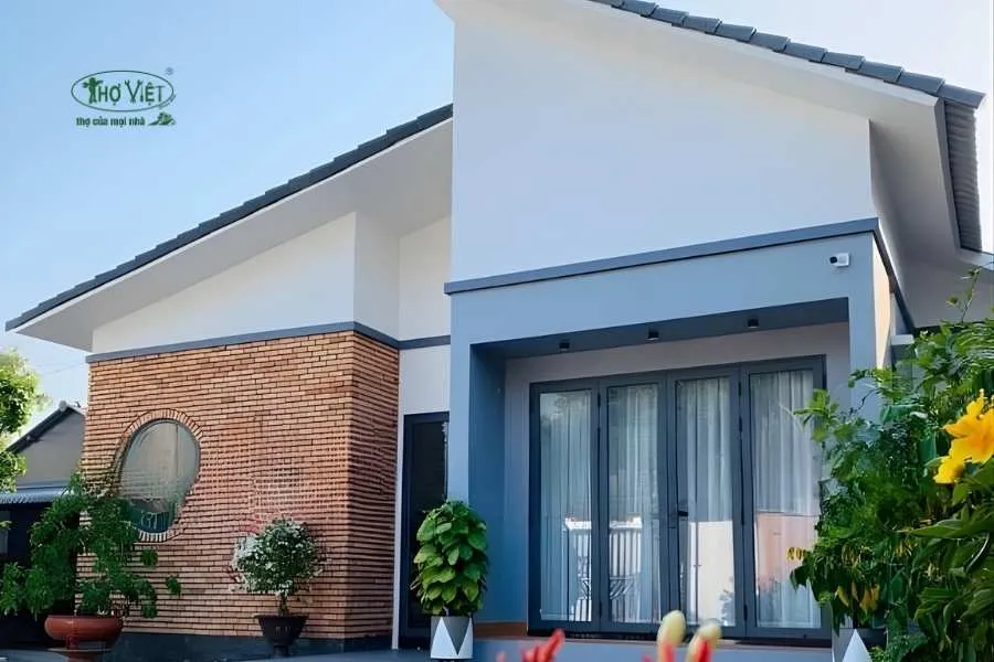 Mẫu nhà mái lệch tôn