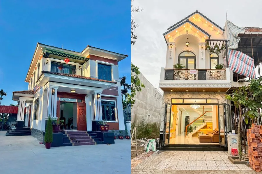 Mẫu nhà mái Thái 2 tầng