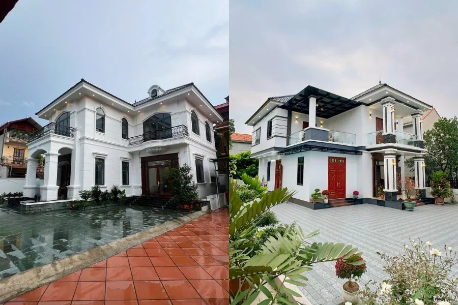 Mẫu nhà mái Thái chữ L