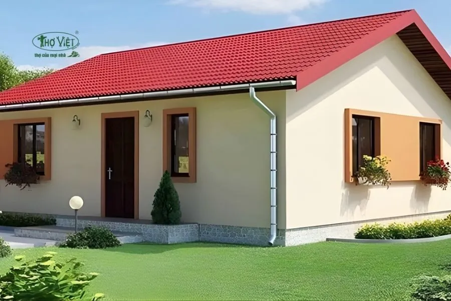 Mẫu nhà mái tôn cấp 4