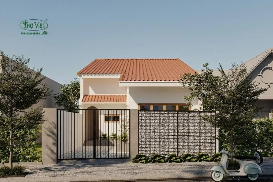 Mẫu nhà mái tôn hiện đại