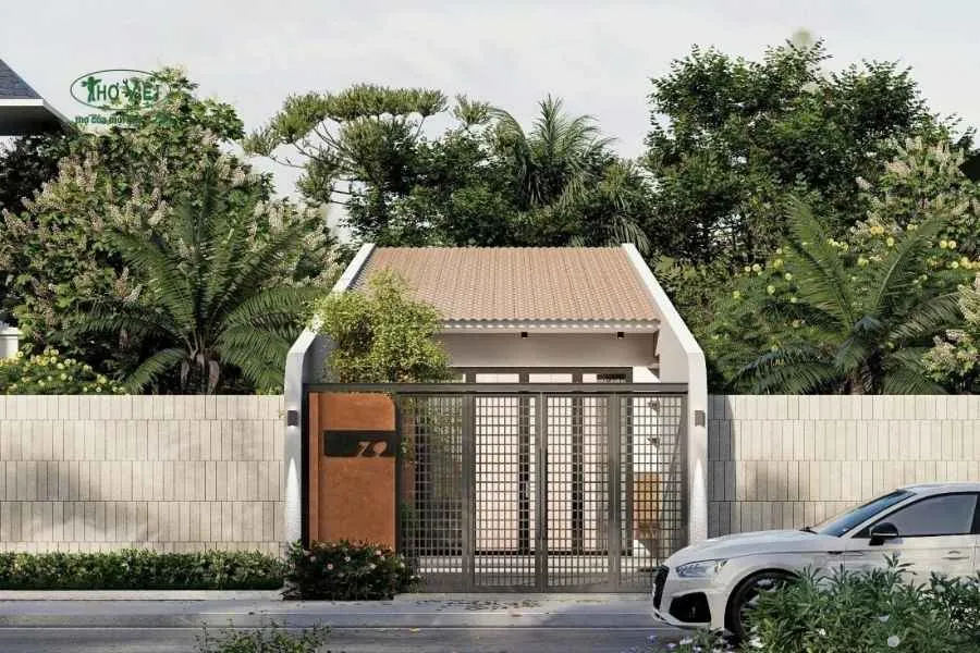 Mẫu nhà mái tôn hiện đại
