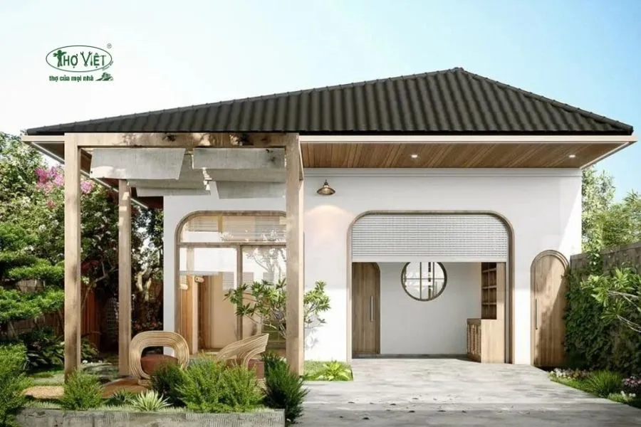 Mẫu nhà mái tôn mái thái