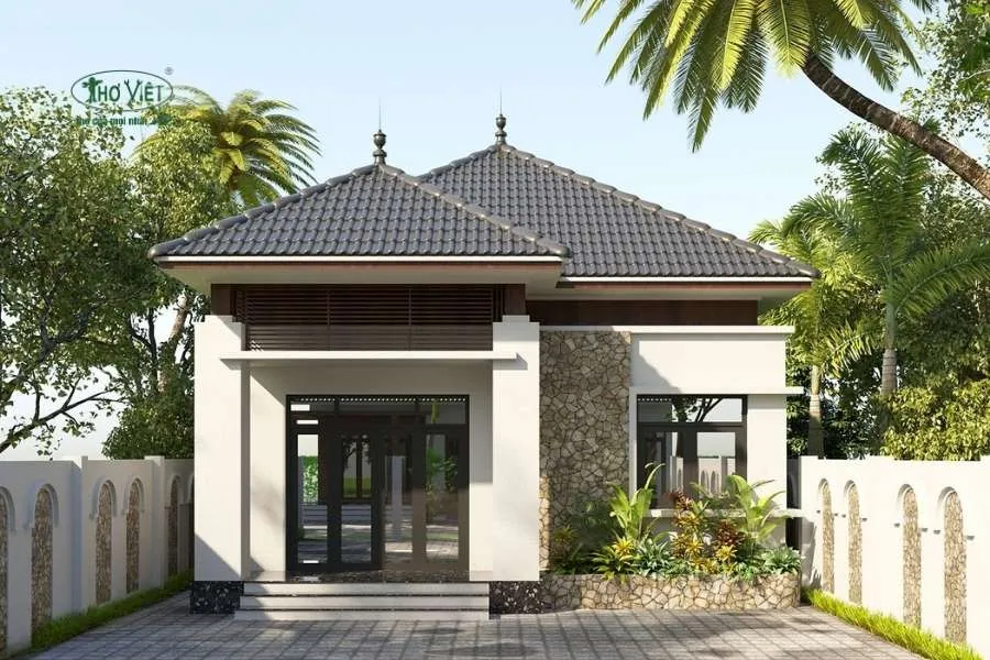 Mẫu nhà mái tôn mái thái