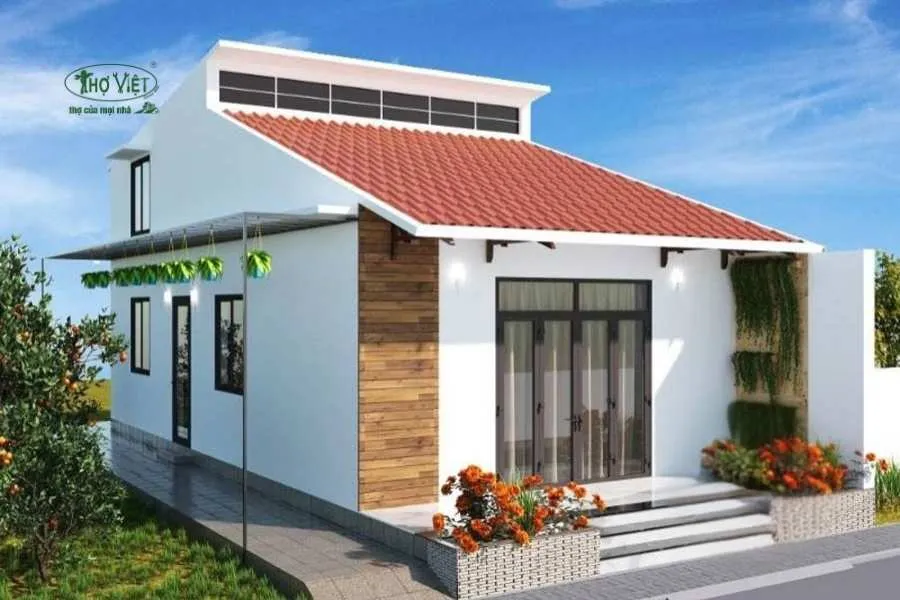 Mẫu nhà mái tôn truyền thống