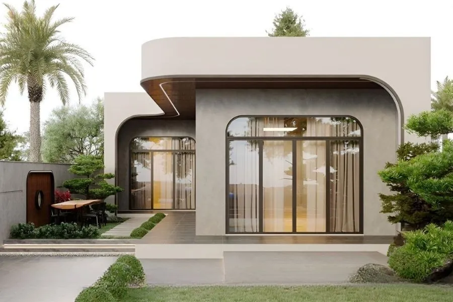 Mẫu nhà ống 1 tầng đẹp 5x20 cổ điển