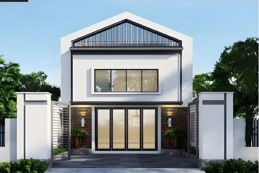 Mẫu nhà ống 1 tầng đẹp 5x20 có gác lửng