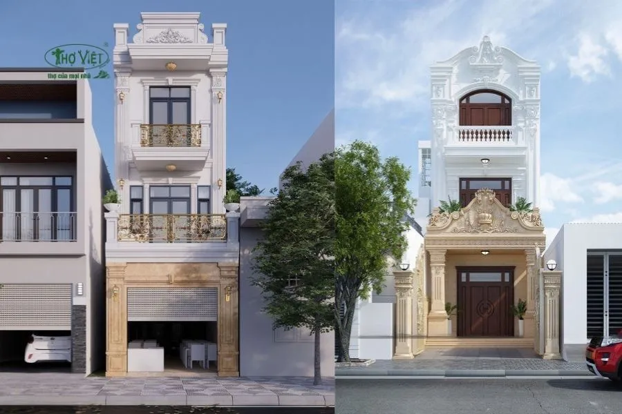 Mẫu nhà ống 3 tầng 4x12m kiểu Pháp