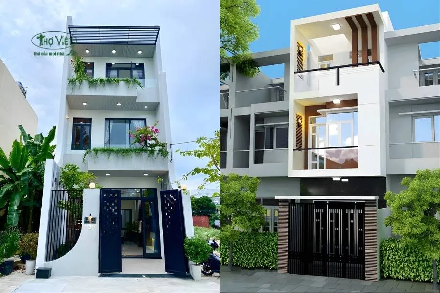 Mẫu nhà ống 4x12m 3 tầng mái bằng