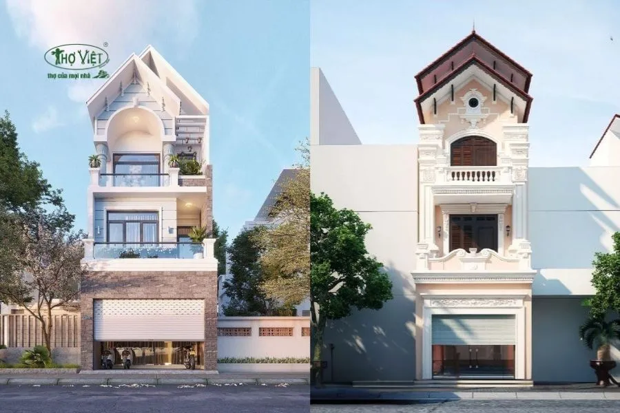 Mẫu nhà ống 4x12m 3 tầng mái Thái