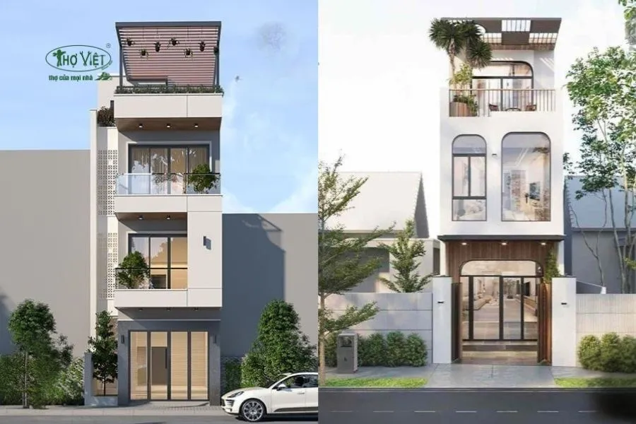 Mẫu nhà ống 4x12m 3 tầng mái tum