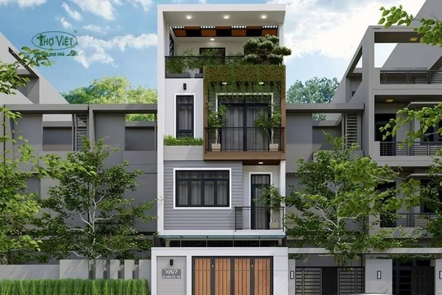 Mẫu nhà ống 4x12m 3 tầng mái tum