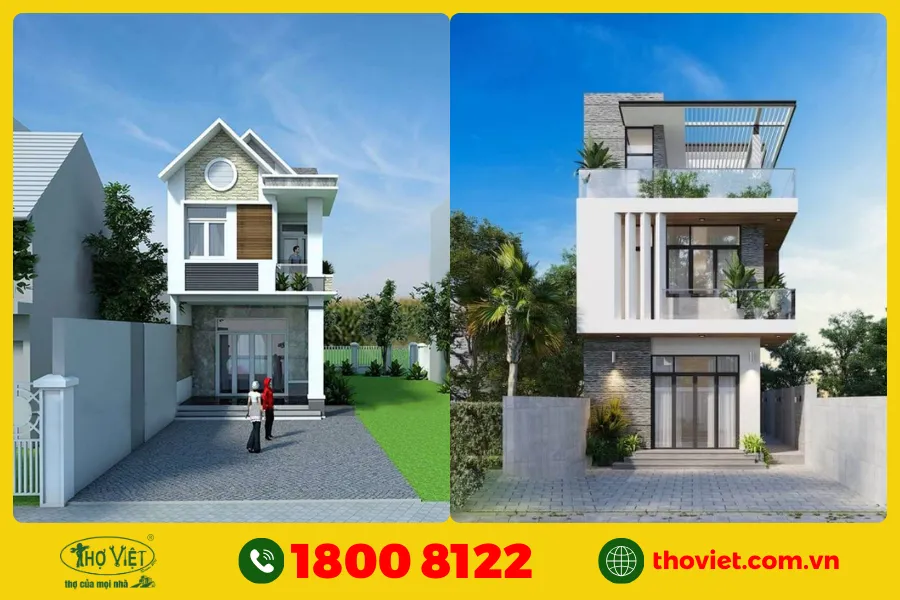 Mẫu nhà ống đẹp 3 tầng 4m 5