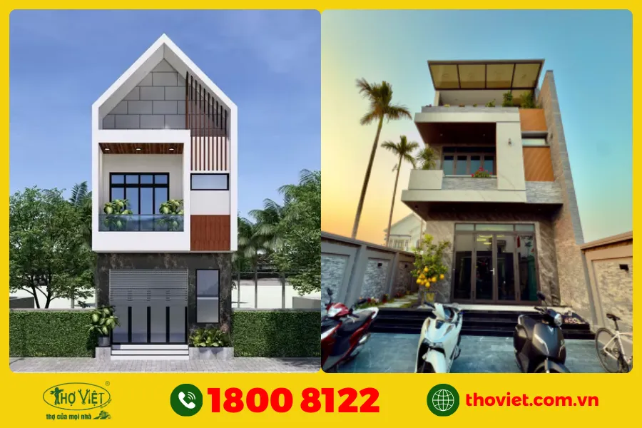 Mẫu nhà ống đẹp 3 tầng 4m 8