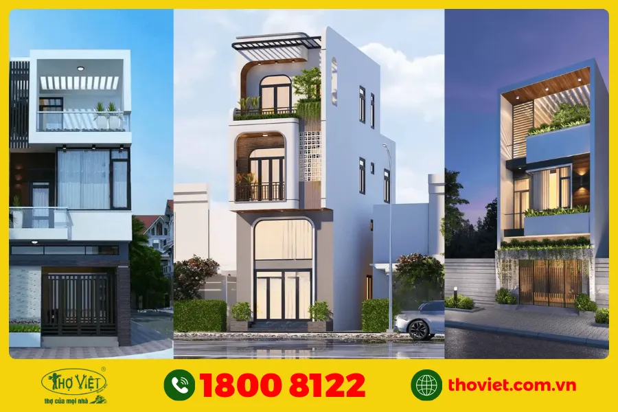 Mẫu nhà ống đẹp 3 tầng 4m 9