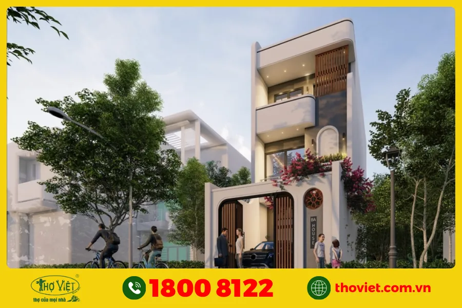 Mẫu nhà ống đẹp 3 tầng 4m 11