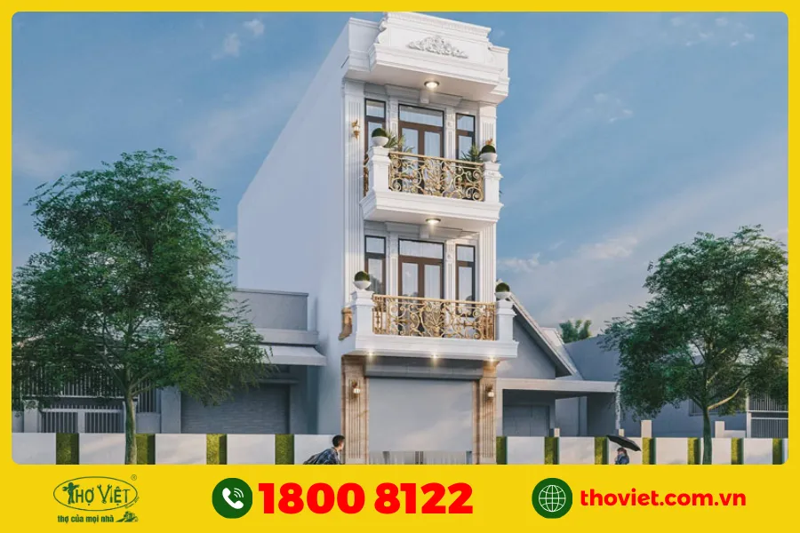 Mẫu nhà ống đẹp 3 tầng 4m 13