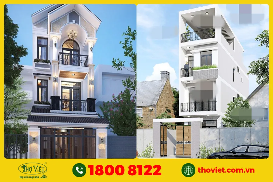 Mẫu nhà ống đẹp 3 tầng 4m 3