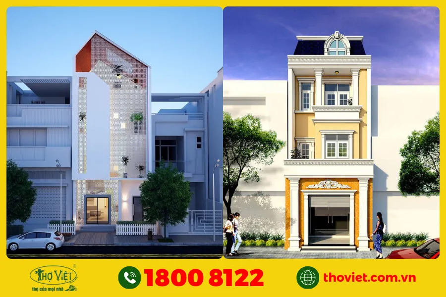 Mẫu nhà ống đẹp 3 tầng 4m 4