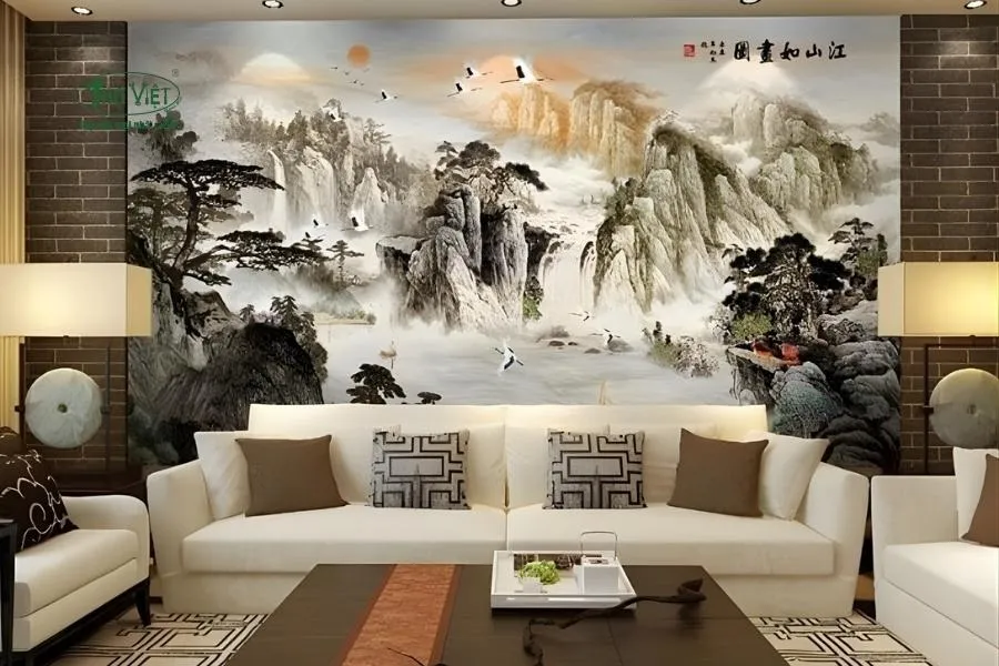 Mẫu nhà ốp gạch tường 3D