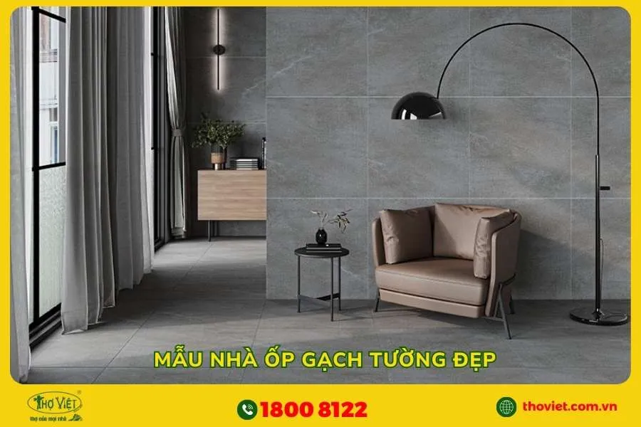 Mẫu nhà ốp gạch tường đẹp