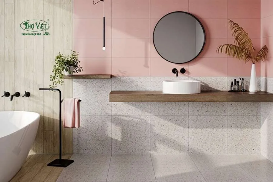 Mẫu nhà ốp gạch tường nhà tắm