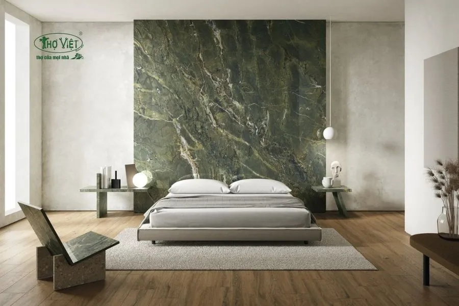 Mẫu nhà ốp gạch tường phòng ngủ