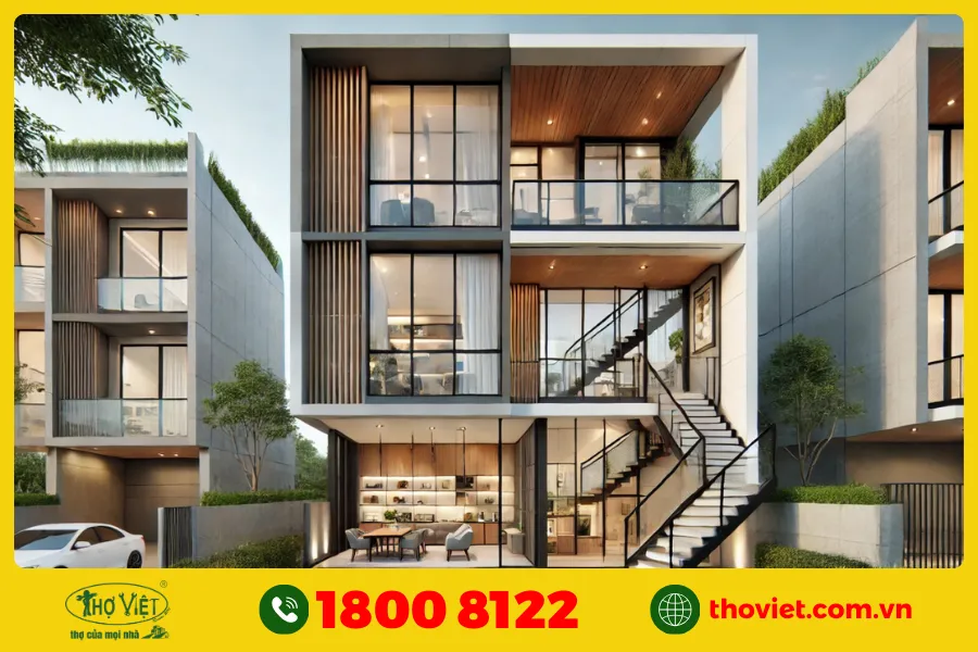 Mẫu nhà phố 2 tầng 5x15 số 5